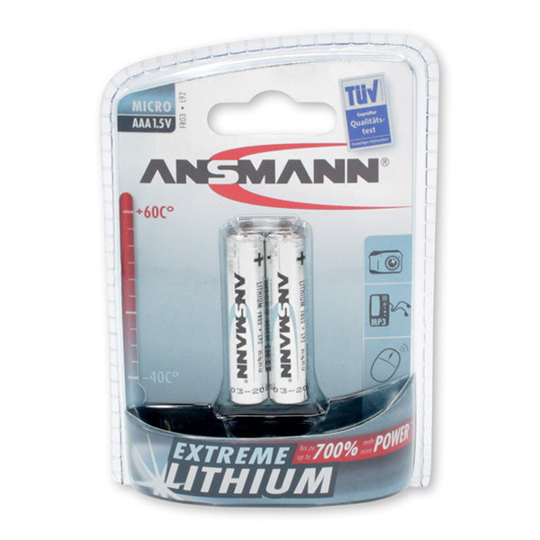 2x ANSMANN Extreme Lithium Batterie 1,5 V Micro AAA - Hunters World