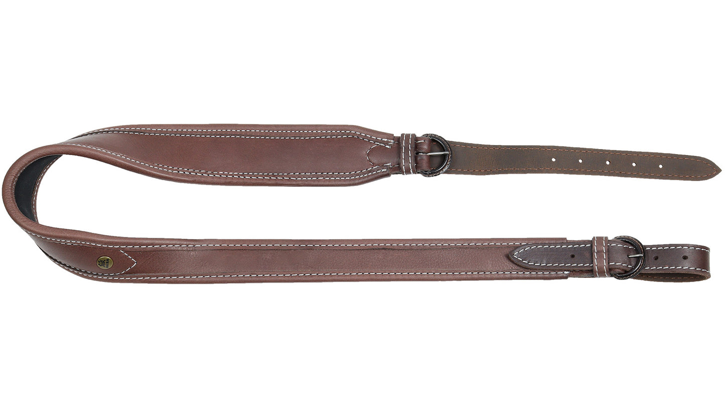 AKAH Gewehrriemen Olivenleder mit Neopren-Unterlage - Hunters World
