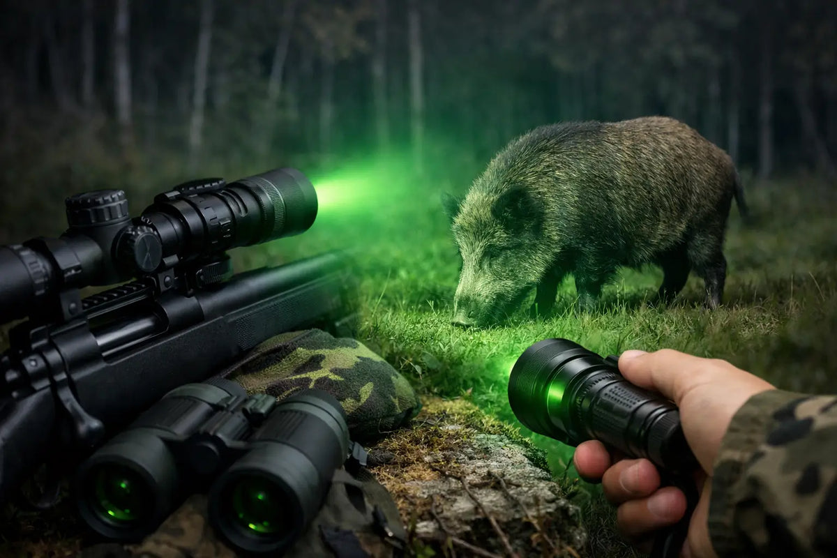 Jagdlampe Grünlicht Wildschwein richtig wählen