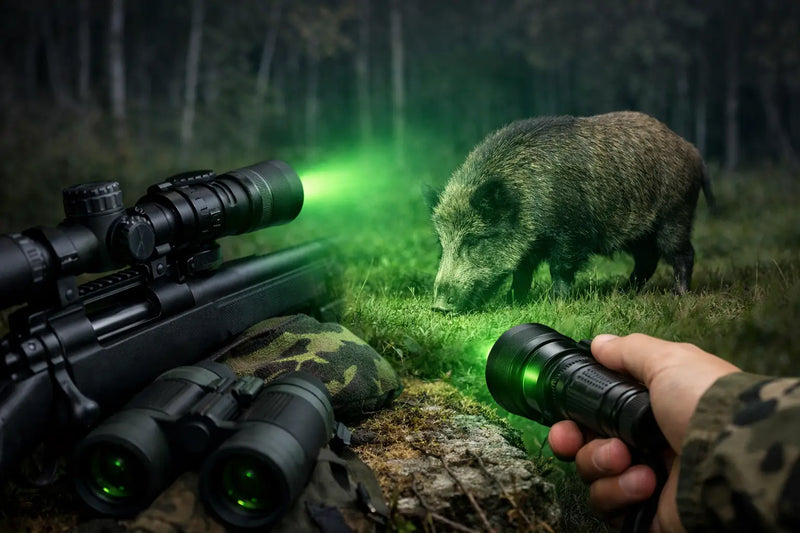 Jagdlampe Grünlicht Wildschwein richtig wählen