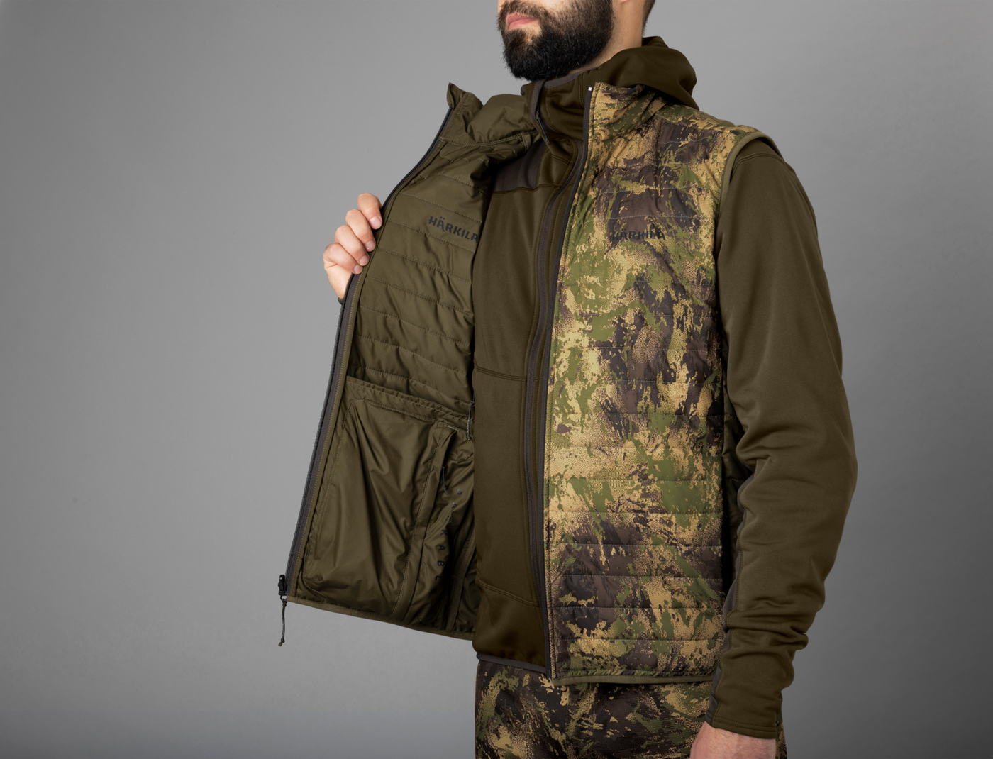 Härkila Deer Stalker Camo Reversible Packable Weste