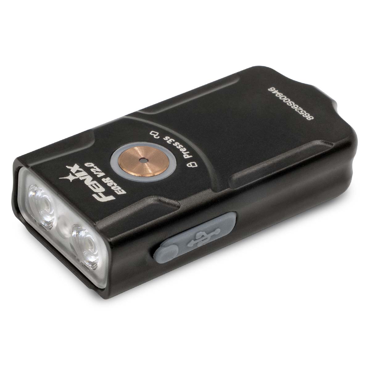 Fenix E03R V2.0 LED Schlüsselbundleuchte schwarz, Ansicht 2