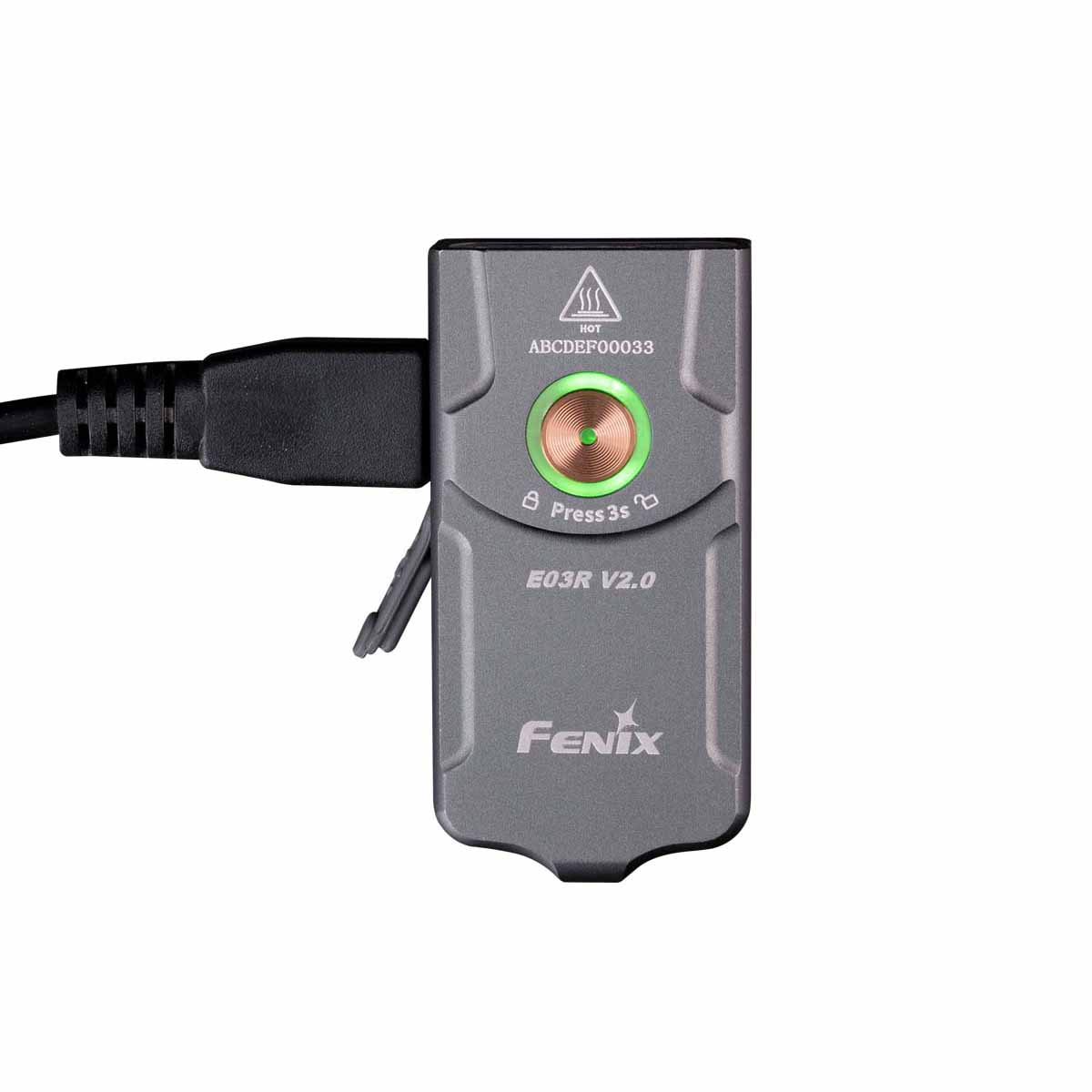 Fenix E03R V2.0 LED Schlüsselbundleuchte schwarz, Ansicht 3