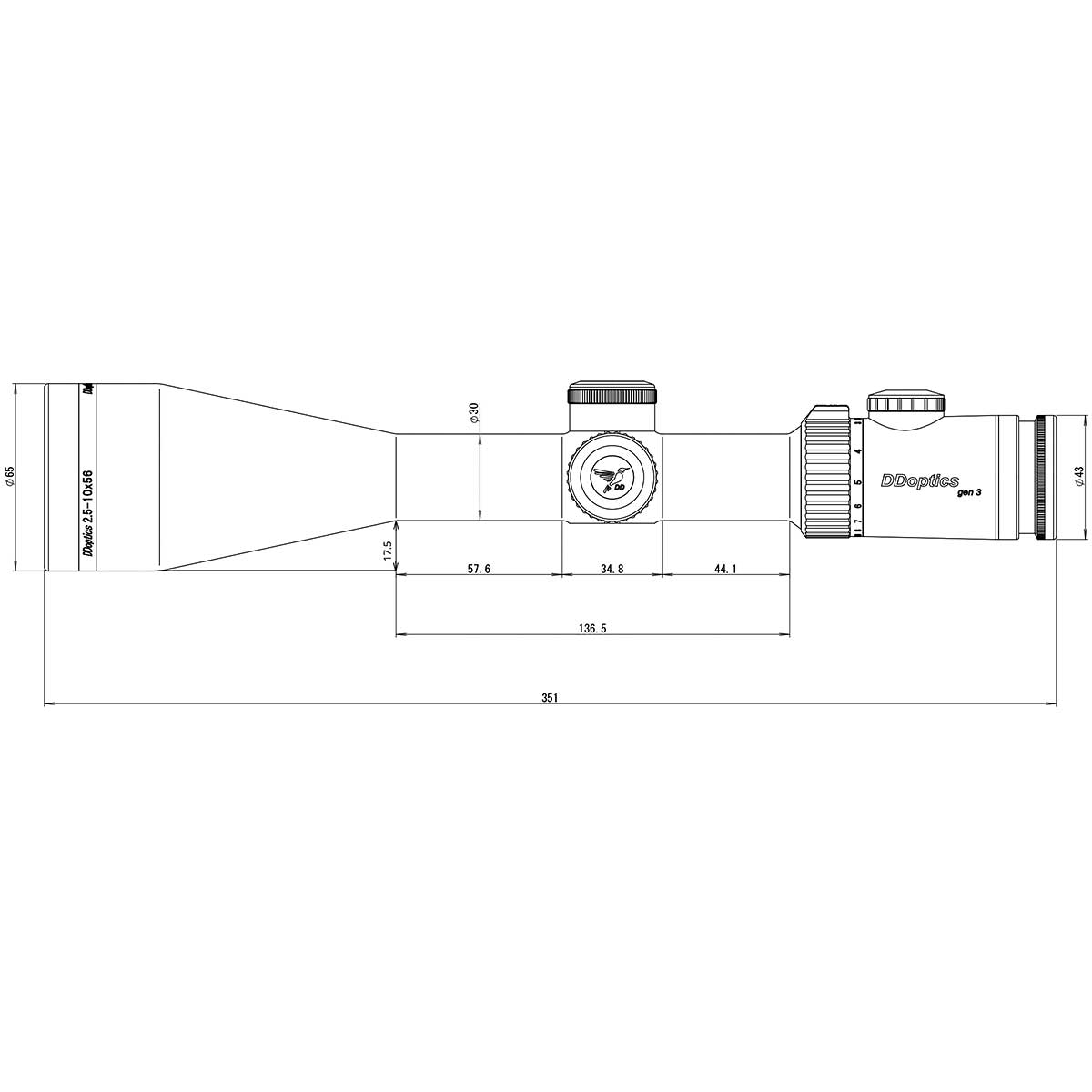 DD Nighteagle V4 2,5-10x56 NFX – Ansicht 2