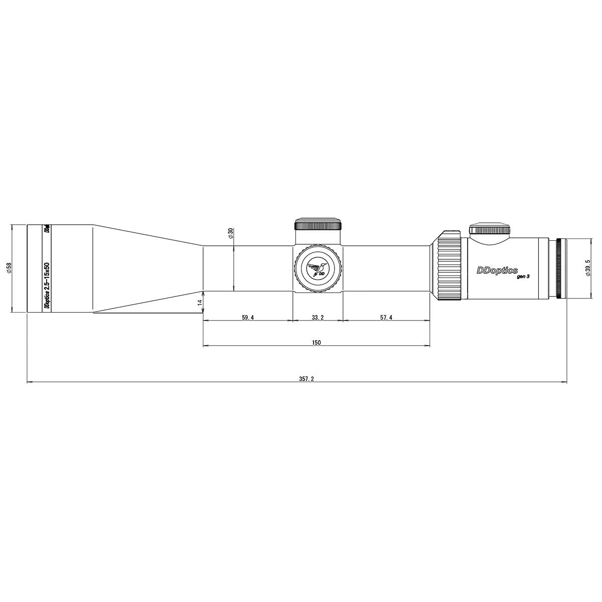 DD Nighteagle V6 2,5-15x50 NFX – Ansicht 3