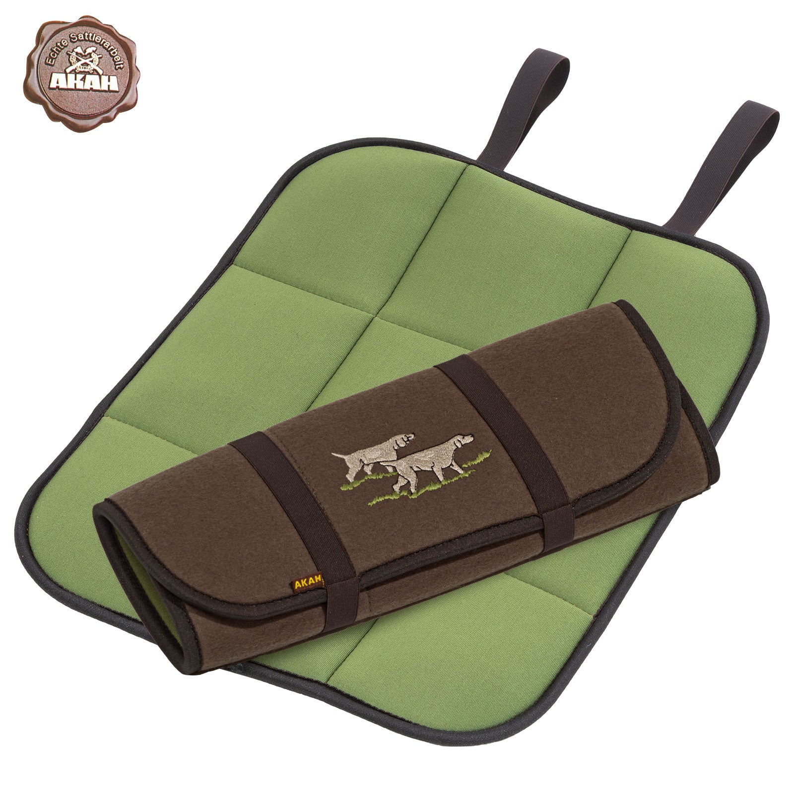 AKAH Faltbares Sitzkissen mit Jagdhund-Stickerei - Hunters World 