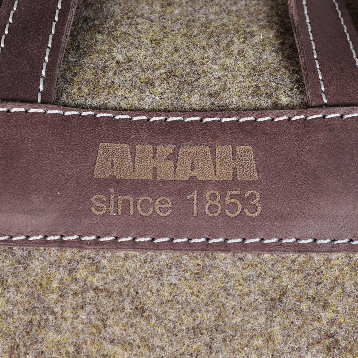AKAH Rolltop-Rucksack aus Wollfilz und Olivenleder