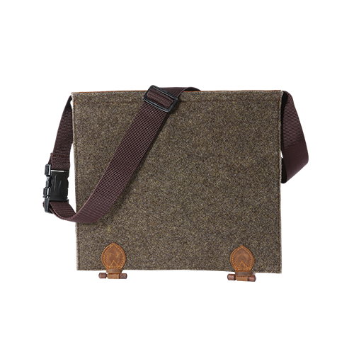 Ansitztasche aus Wollfilz mit Leder, Ansicht 2