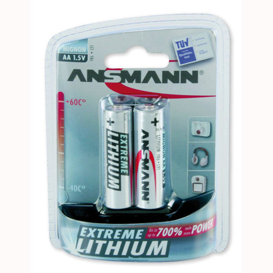 2x ANSMANN Extreme Lithium Batterie 1,5 V Mignon AA - Hunters World 
