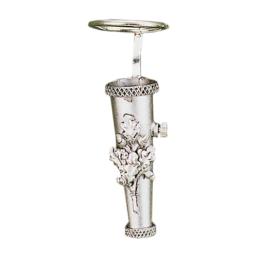 Barthülse, mit Eichenlaub, Höhe 4,5 cm, Ø 13 mm, Barthülse
