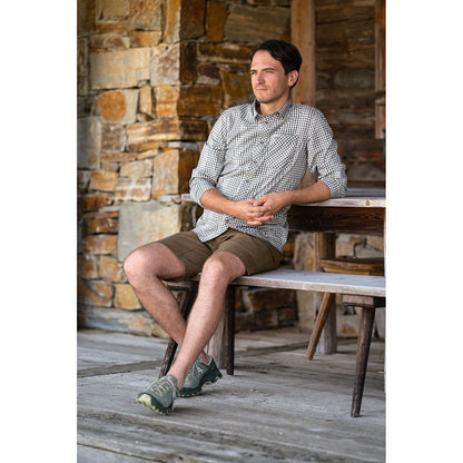 Stretch Hemd Serge rot / weiß - Hunters World 