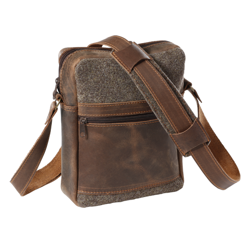 City-Tasche aus Wollfilz mit Leder
