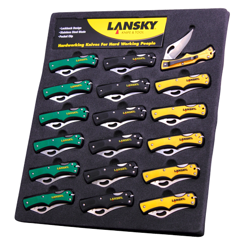 Display mit 18 Lansky Taschenmessern, Ansicht 4