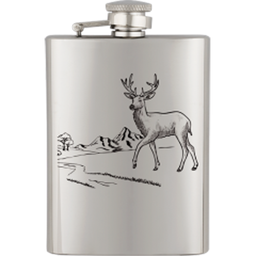 Edelstahlflasche, Cog.Fl.Hirsch 180ml, Ansicht 2