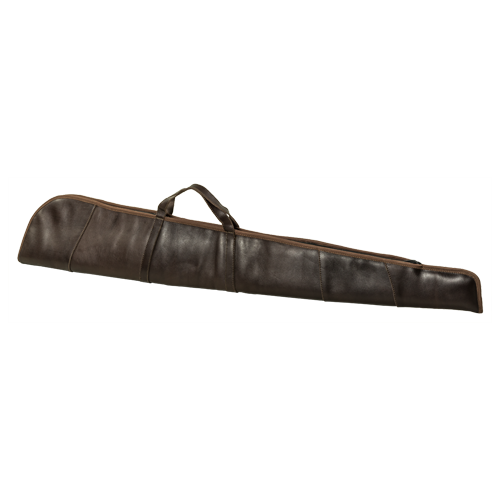 Exklusives Flintenfutteral aus hochwertigem naturgegerbtem Leder, Flintenfutt.Led/DBraun 128