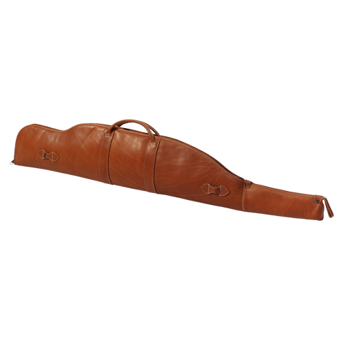 Exklusives Flintenfutteral aus hochwertigem naturgegerbtem Leder, Gewehrfutt.Leder 125cm