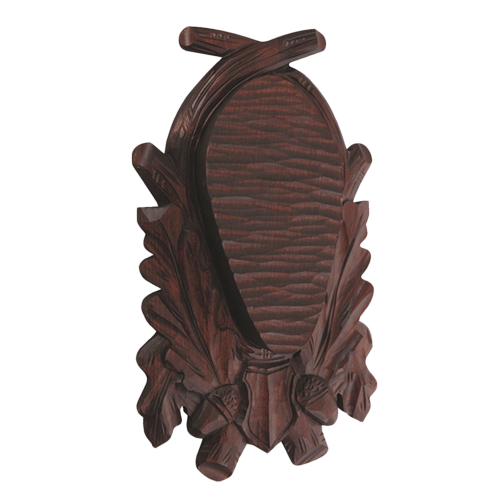 Geschnitzte Trophäenbretter für Gemstrophäen, 18 x 10 cm Aufsatzfläche, dunkel, 18x10