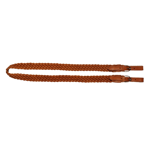 Gewehrriemen aus kräftigem Leder, 8-fach geflochten braun 30 mm breit, Gewehrrie.hell 8f.gefl. 3cm