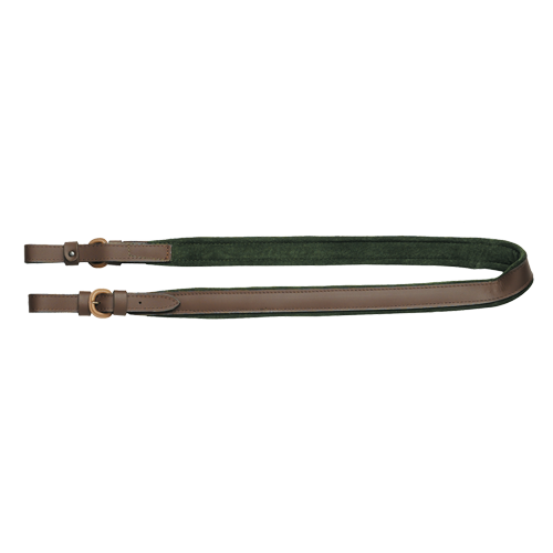Gewehrriemen aus kräftigem Leder, Gewehrrie.Br/gl./Vel.