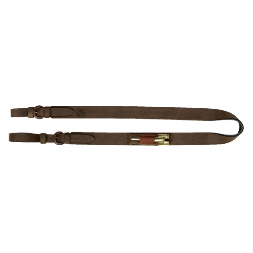 Gewehrriemen aus kräftigem Leder, Gewehrrie.gl.3 Kug. Gu