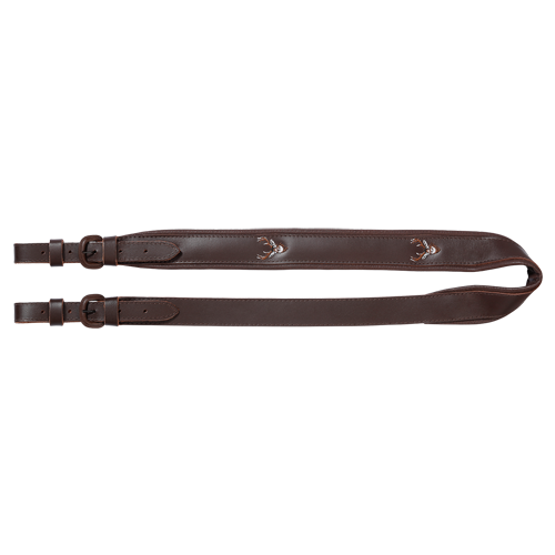 Gewehrriemen aus kräftigem Leder, Gewehrrie.gl.gepol/Stick.Hir
