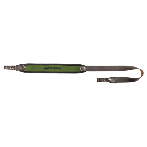 Gewehrriemen aus Neopren mit Leder, Gewehrrie.Neop.grün/Stick.