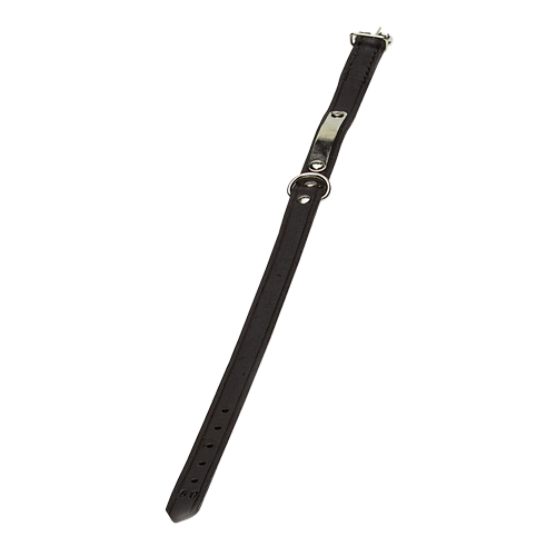 Halsband mit Namenschild, 14 -20 mm breit, dunkel, m.N-Sch.dkl. (35457-60)