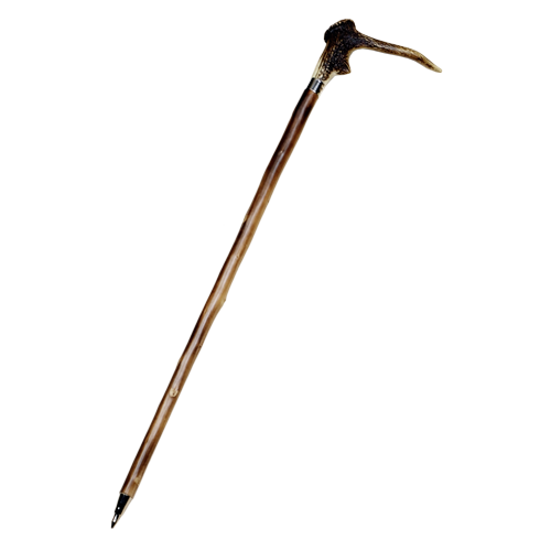 Herrenspazierstock, mit Hirschhorngriff, Kastanie, mit HH