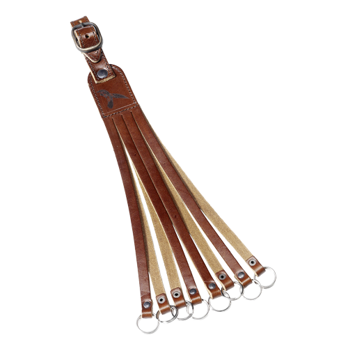 Hühnergalgen aus Leder, Braun, Fasan, Fasan