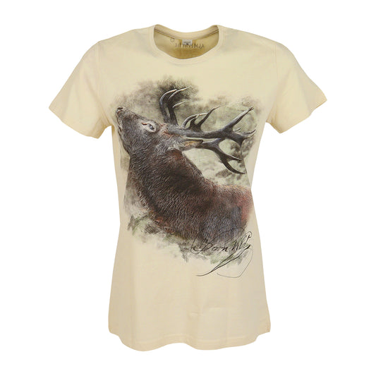 ALMTRACHT T-Shirt Damen Hirsch, beige - Hunters World 