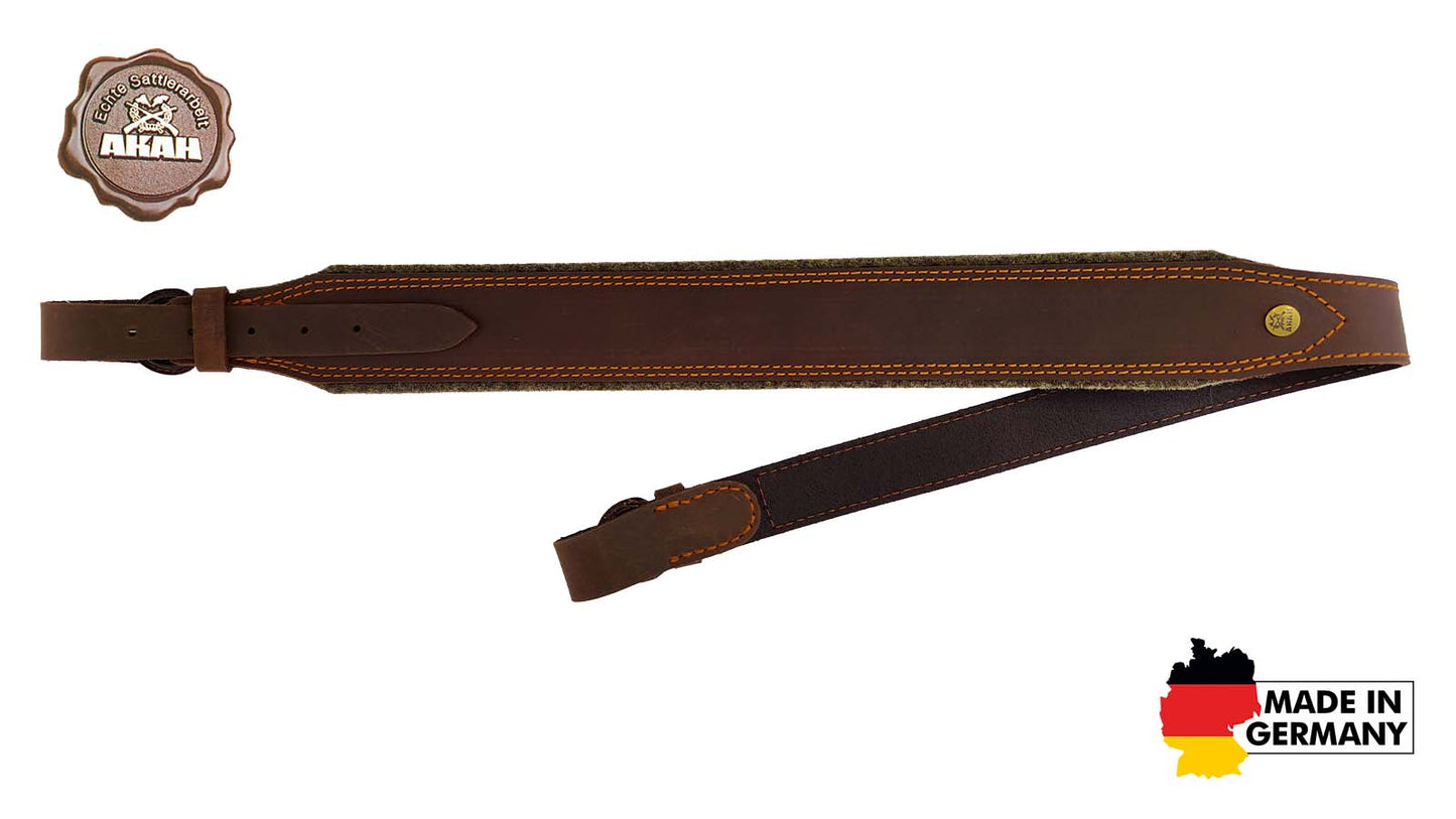 AKAH Gewehrriemen Pull-up Leder mit Wollfilz - Hunters World 