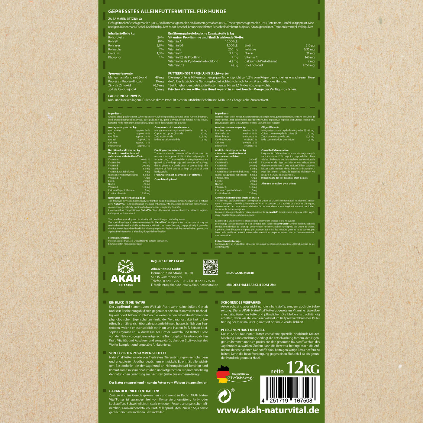 AKAH NaturVital® PREMIUM Hundefutter