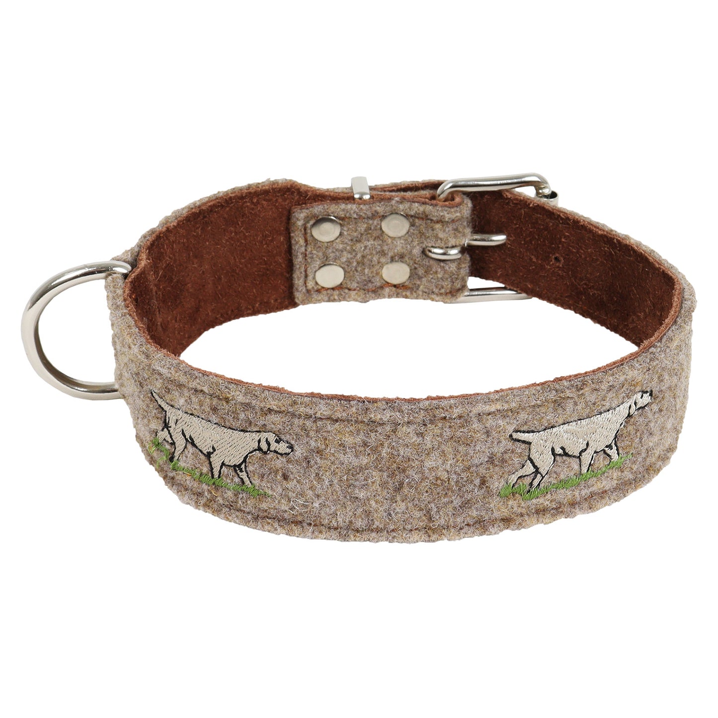 AKAH Hundehalsband aus Wollfilz und Yakleder - Hunters World 