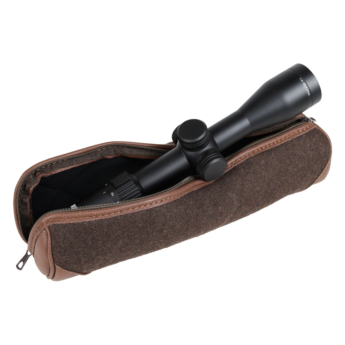 AKAH Zielfernrohrtasche Loden-Elchleder