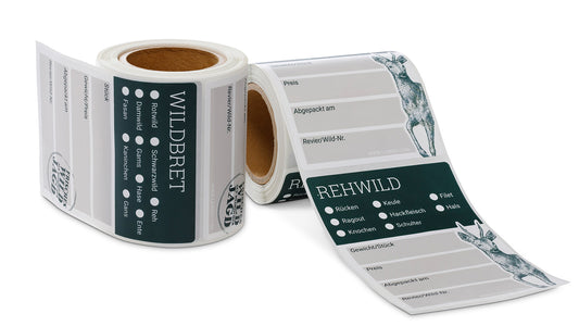 Etiketten für Wildbret - Hunters World 