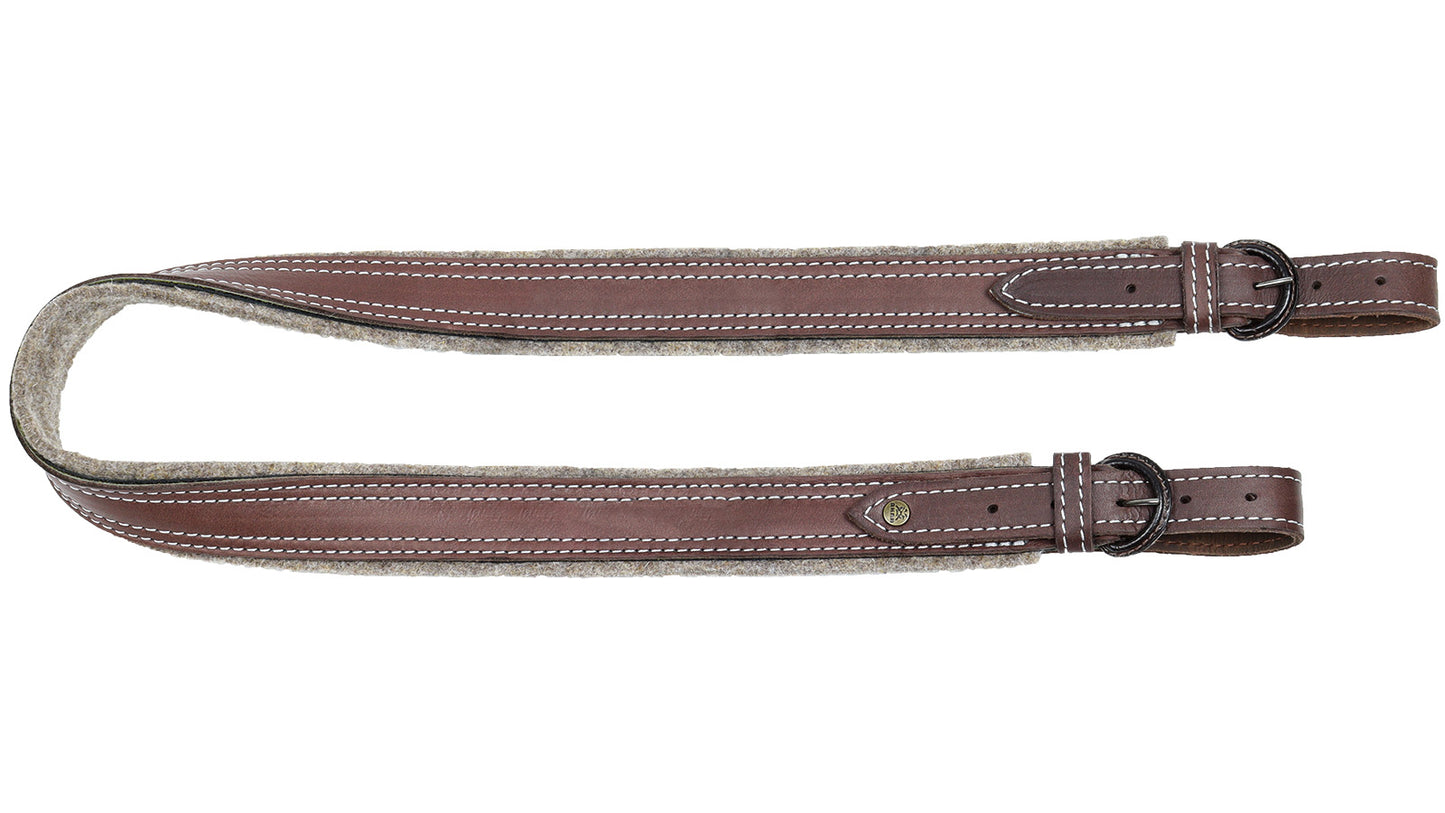 AKAH Gewehrriemen Olivenleder mit Neopren-Unterlage - Hunters World 