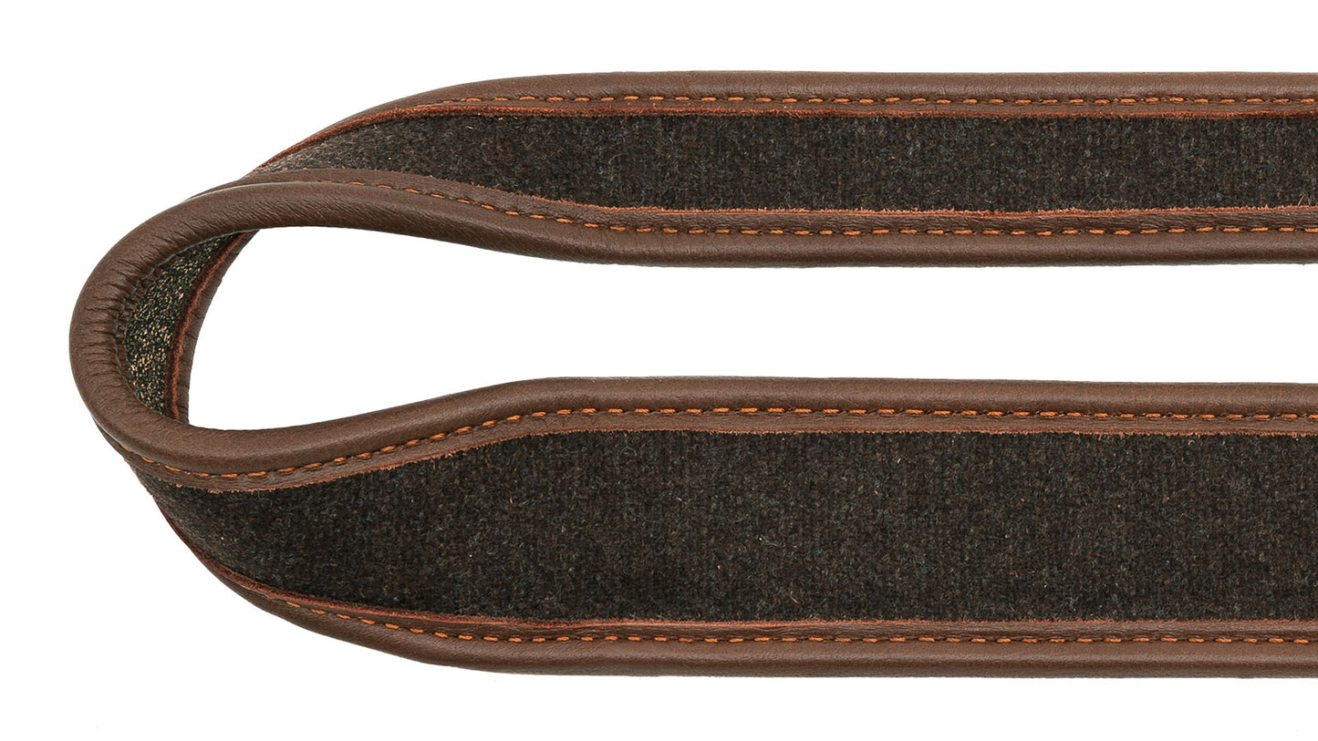 AKAH Gewehrriemen Elchleder & Loden mit Kork-Unterlage - Hunters World 