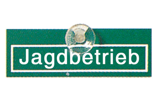 Autoschild "Jagdbetrieb" - Hunters World 