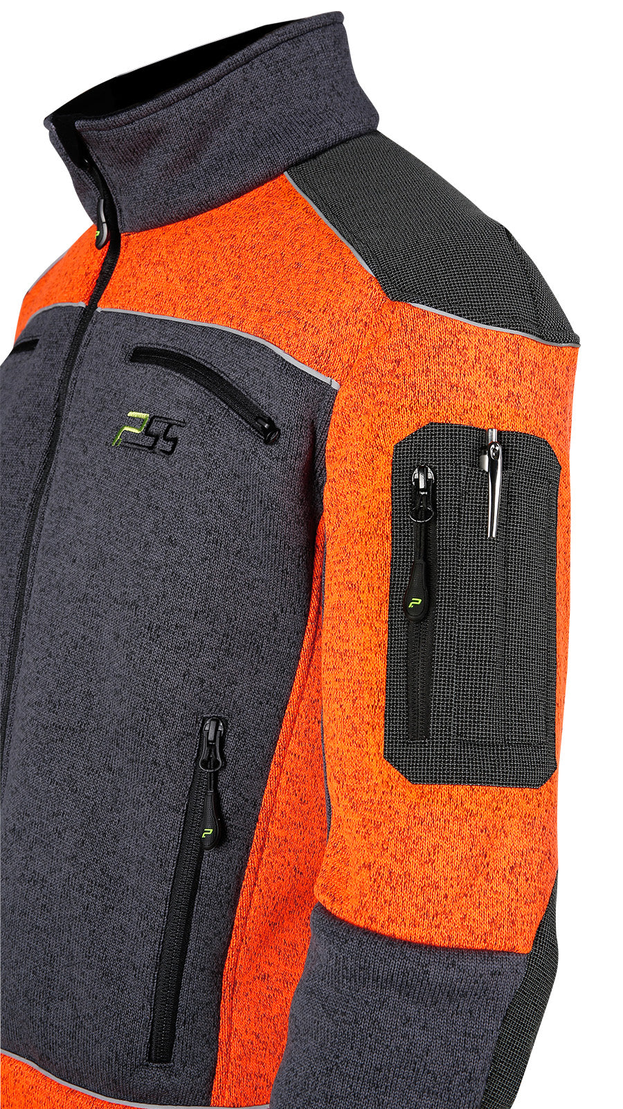PSS X-treme Arctic Faserstrickjacke grau/orange