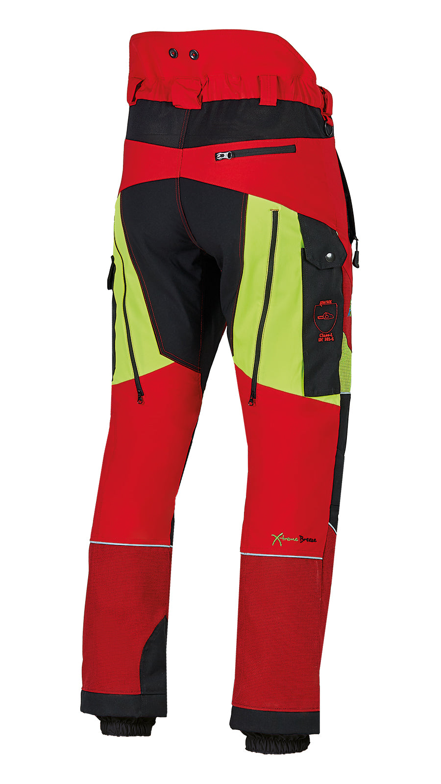 PSS X-treme Breeze Schnittschutzhose rot/gelb