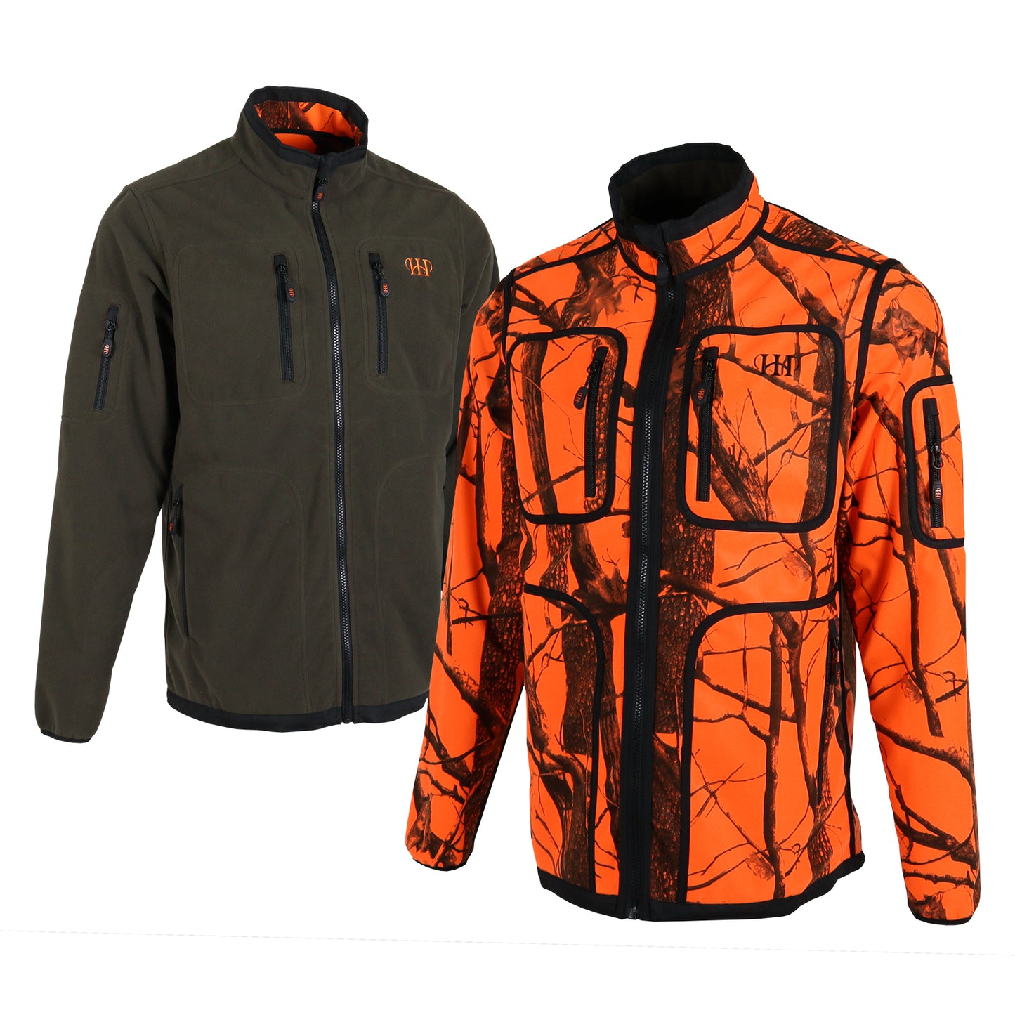 Wendbare Fleecejacke CAMO BLAZE - Hunters World 