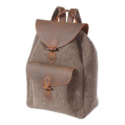 Lautloser Wanderrucksack aus Wollfilz