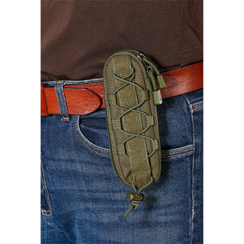 Multifunktions-Messertasche, aus Polyester grün, Messerta.24x7 Gr.L, Ansicht 3
