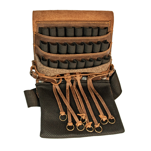 Patronentasche aus Ranger-Leder / Wollfilz – 24 Schrotpatronen, Ansicht 2