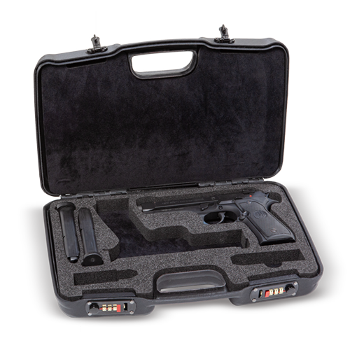 Pistolenkoffer aus Polypropylen, Pist.Kof. 37x20x7 ZS/NS Schwarz, Ansicht 2