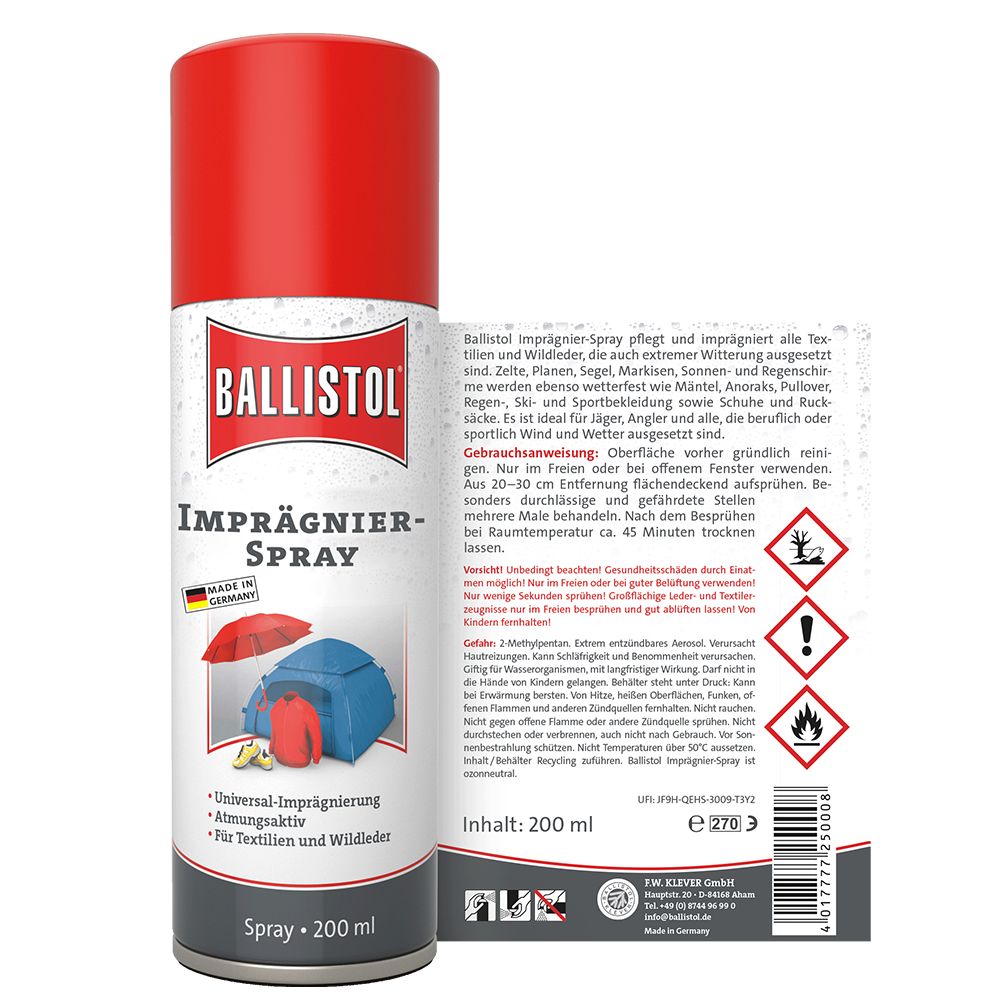 Ballistol Pluvonin-Imprägnierspray, Ansicht 3