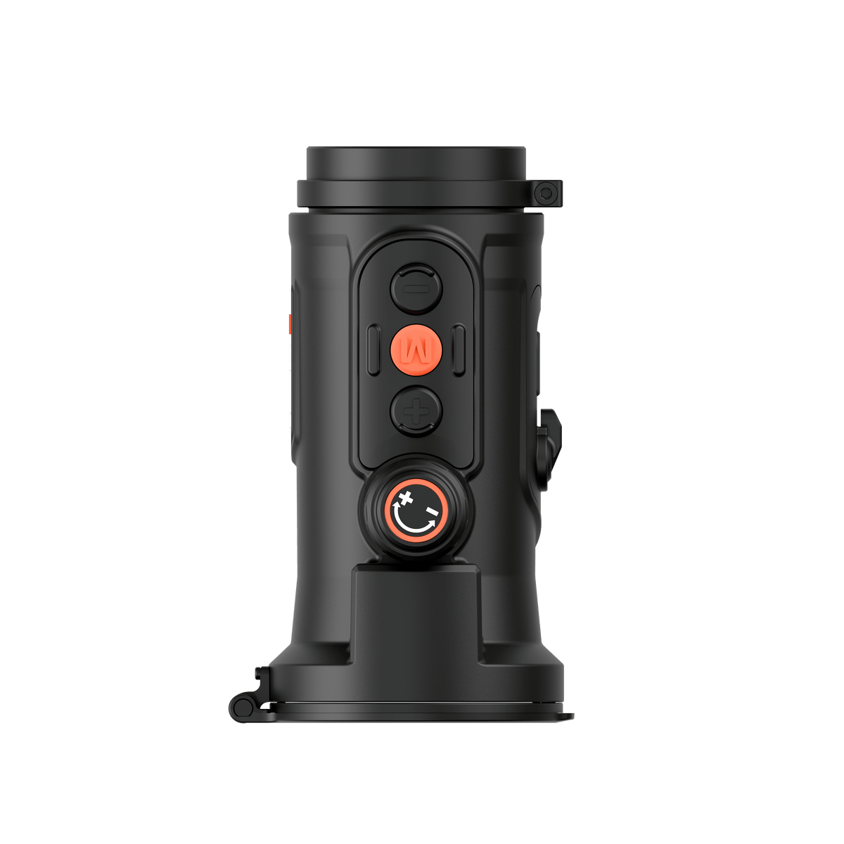 ThermTec Hunt 635L PRO LRF Vorsatzgerät, Ansicht von oben mit Bedienelementen