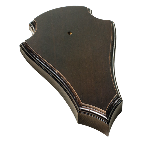 Wappenschild, keilförmig für Gemstrophäen, 20 x 12 cm , dunkel, dunkel 20x12