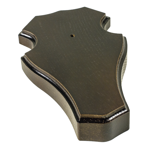 Wappenschild, keilförmig für Gemstrophäen, 21 x 11 cm , dunkel, Dkl.21x11