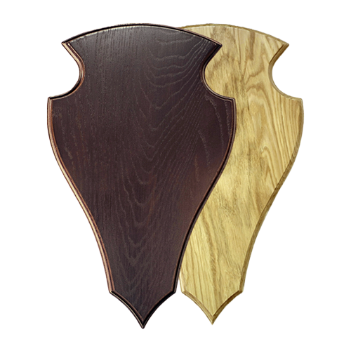 Wappenschilder aus Eichenholz für Elchtrophäen, 44 x 26 cm, Dkl.44x26